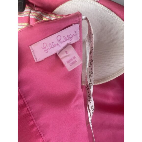 Lilly Pulitzer NEW Y2k Woman’s Sami Ryan Strapless Dress Stripe Size 2 Glam - Picture 6 of 9